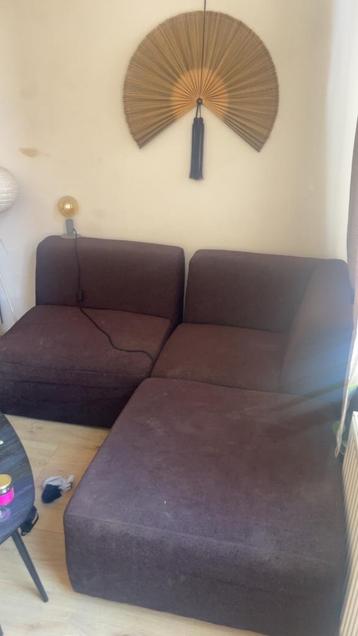 Hoekbankje drie losse delen leuke studenten bank