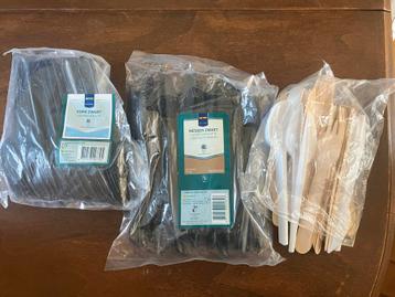 Gratis tas Plastic en Houten Bestek 100 st