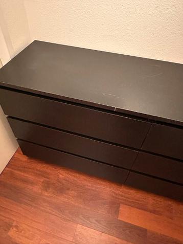 Gratis ophalen - IKEA Malm Ladekast Zwart - Gebruikt