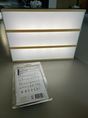 Lichtbox met letters