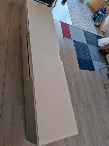 Ikea Besta tv-meubel lichtgrijs/wit
