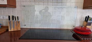Glasplaat achterwand spatscherm (zsm ophalen)