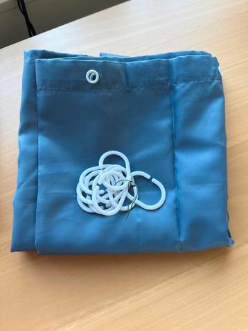 Nieuw douchegordijn met ringen 2 m hoog en 1,76 m breed