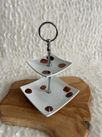 Etagère bonbons 15x15 en 10x10 cm hoogte 24 cm