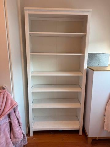 White IKEA HEMNES bookcase