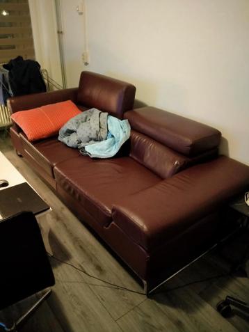 BANKSTEL 3 PER SOONS LEDER GOEDE STAAT GRATIS OPHALEN