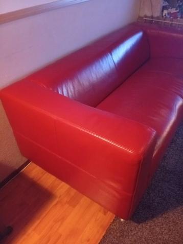 Gratis 2 zits rode leren bank