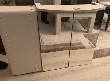 Badkamer kast met spiegel deur