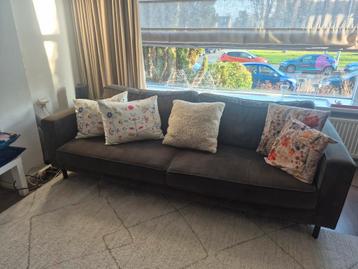 Groene 3-zits fluwelen bank - Gratis af te halen!