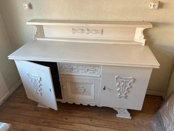 Vintage dressoir wit, 150cm, beetje liefde & aandacht nodig