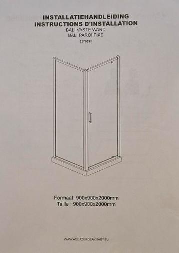 Douchewand - Bali Vaste Wand 90x90x200