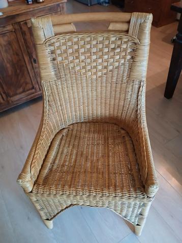 4x rieten stoelen