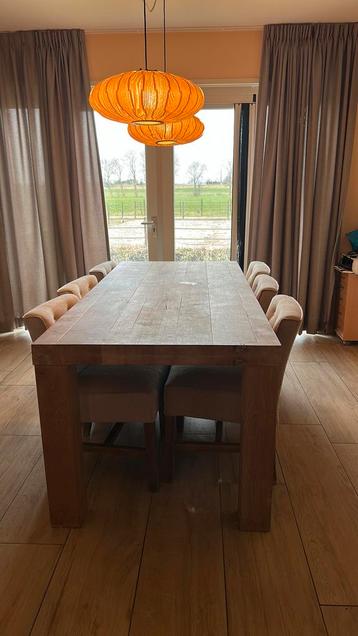 Aangeboden tafel met eetstoelen (gratis)