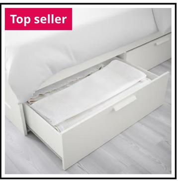 Gratis afhalen: eenpersoonsbed met lades. Brimnes (IKEA).