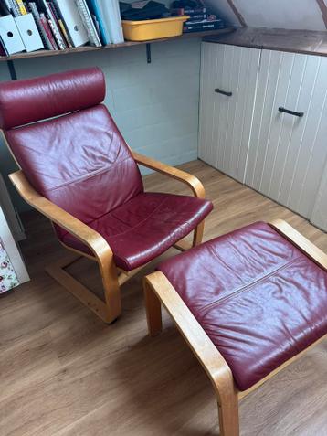 Gratis ophalen leer stoel met voet bankje