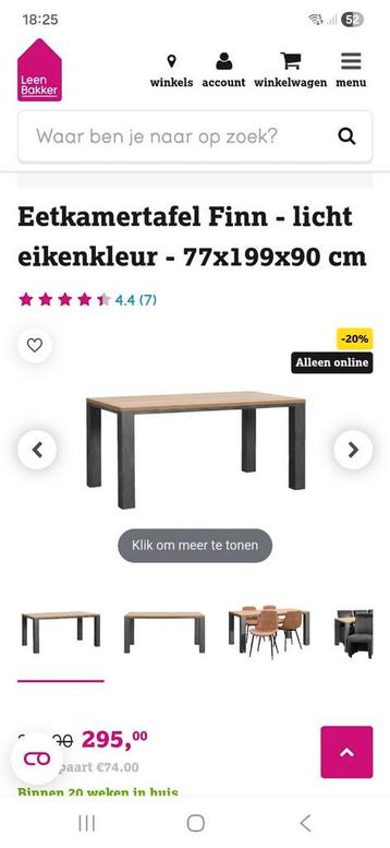 Leen Bakker Tafel - 180x90 - Gedemonteerd