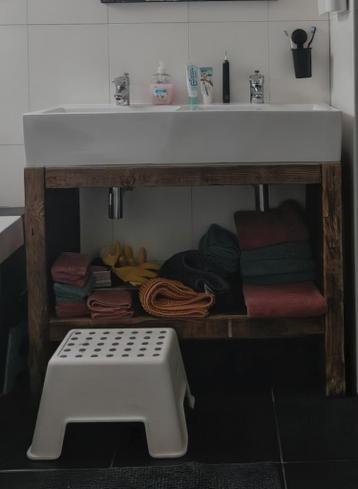 Complete wasbak meubel met Grohe kranen