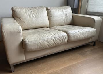 Gratis bankstel wit leer tweezitter