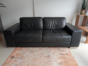 2.5 zits bank Natuzzi zwart leder