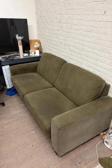 Nette groene suede bank gratis