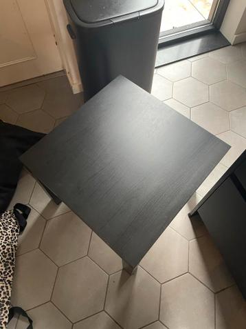 Zwarte vierkante bijzettafel ikea