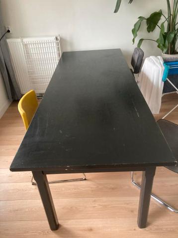 Eettafel hout zwart (gratis)