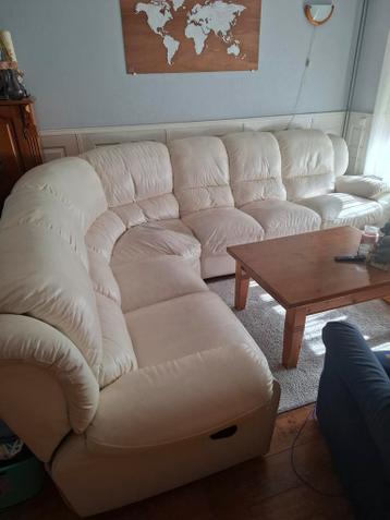 Lederen hoekbank GRATIS