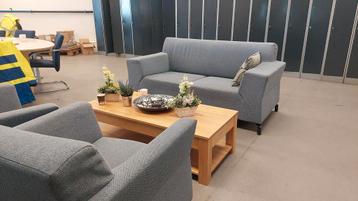 Blauw Bankstel, Tafel en Stoelen - Gratis Afhalen!