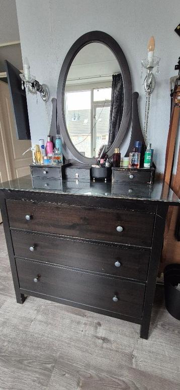 kaptafel/comode met spiegel