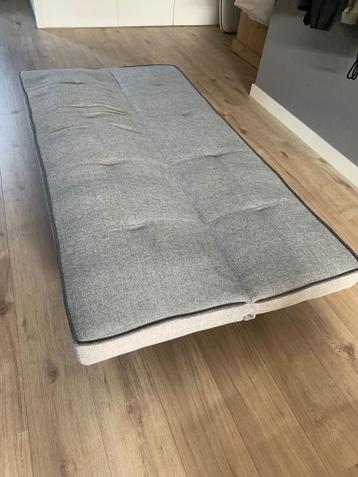 GRATIS bedbank 180 cm grijs stof te gebruiken als bank / bed