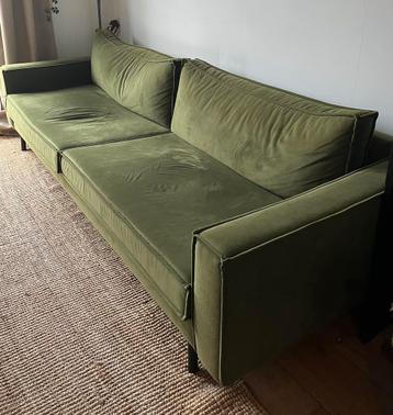 4zits bankstel velvet groen -gebruikt-