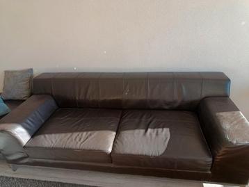 Bruin lederen bank GRATIS op te halen