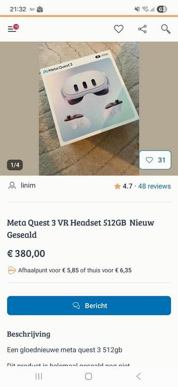 Oplichter gestolen Meta Quest 3 actief!!