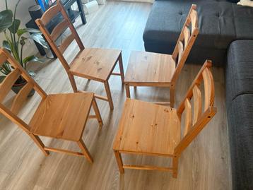 Vrijdag ophalen- 4 Ikea Jokkmokk Houten Stoelen