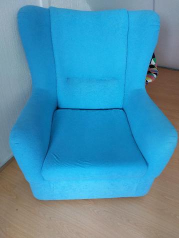 Blauwe fauteuil