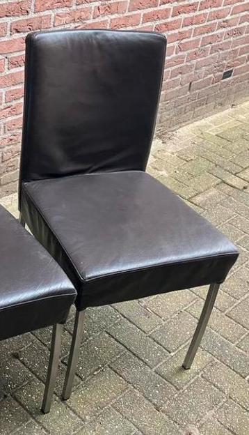 Bruine leren stoel -gratis