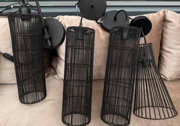 GRATİS - Metalen hanglampen en wandlamp set