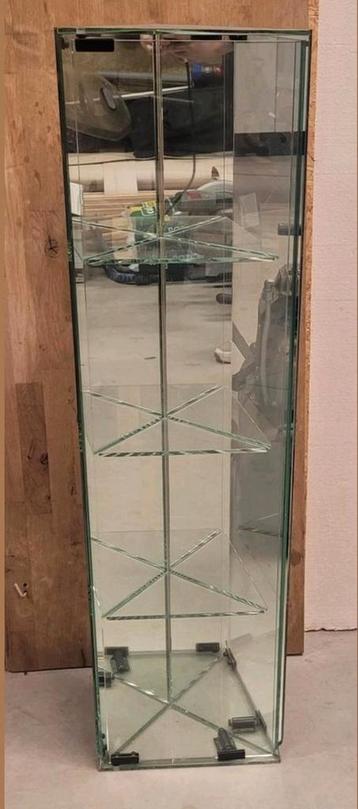 Hoek vitrinekast glas - 100cm hoog
