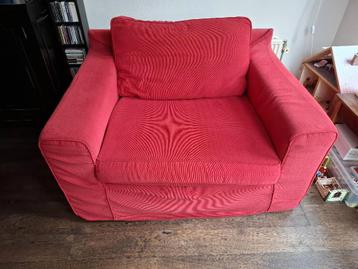 Loveseat fauteuil grote stoel rood
