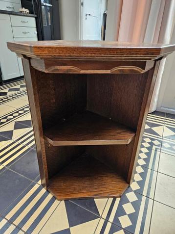 Bruin hoekkastje - 70x40x40 cm