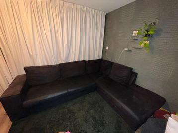 Gratis !! Mooie zwarte hoekbank (Vandaag nog!)