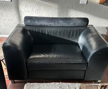 Set van twee lederen banken