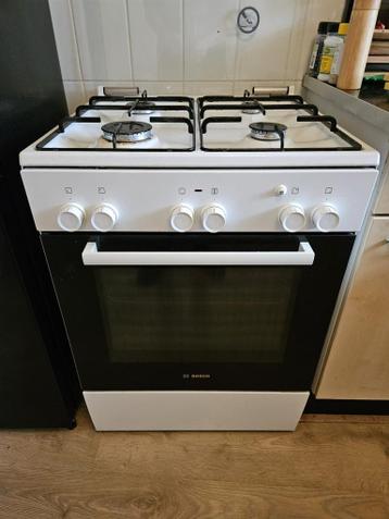 Bosch gasfornuis met oven en glazen topper
