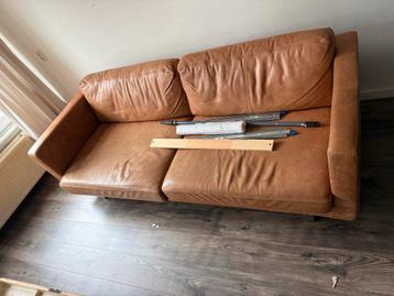 Gratis leren bank - Gebruikt, ophalen voor 27 februari