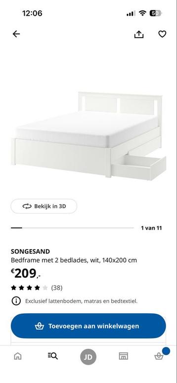 IKEA Songesand tweepersoonsbed morgenavond GRATIS OPHALEN