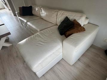 Witte toledo leren bank 3zits gratis