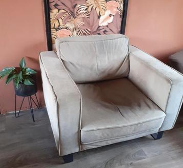 Suede leren Fauteuil Gratis ophalen