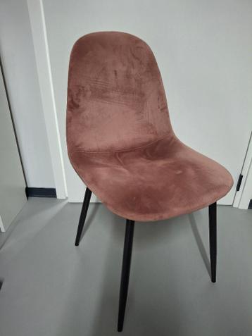 6x stoel roze