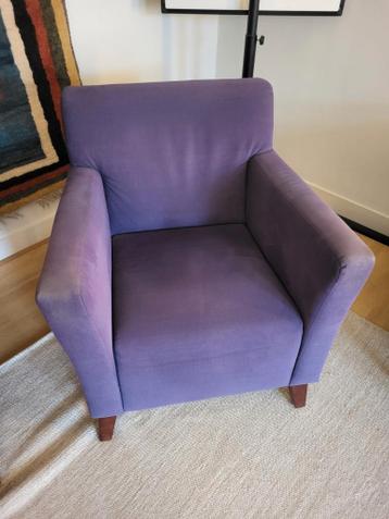 2 paarse fauteuils gratis op te halen in Bussum