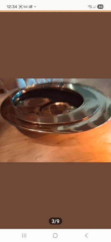 Grote goud/bronskleurige schaal - Gratis af te halen